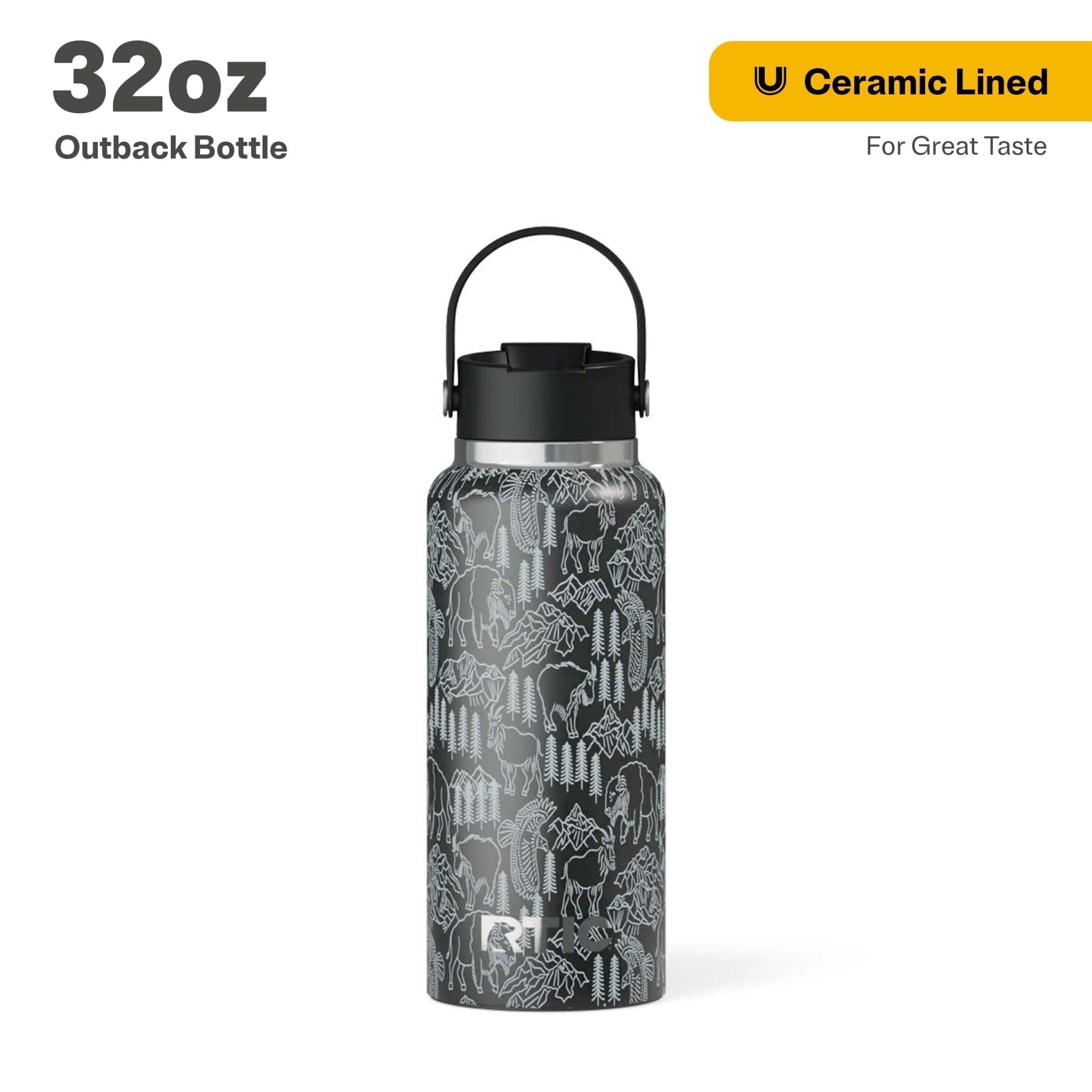 RTIC 32 oz Ceramic Lined Insulated Outback Bottle Leak Resi…