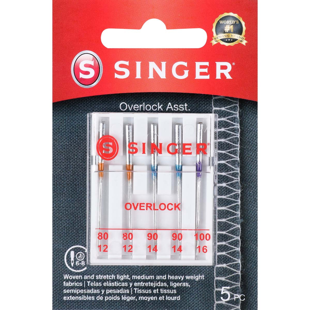 SINGER Assorted Size Regular Point Overlock Sewing Machine…