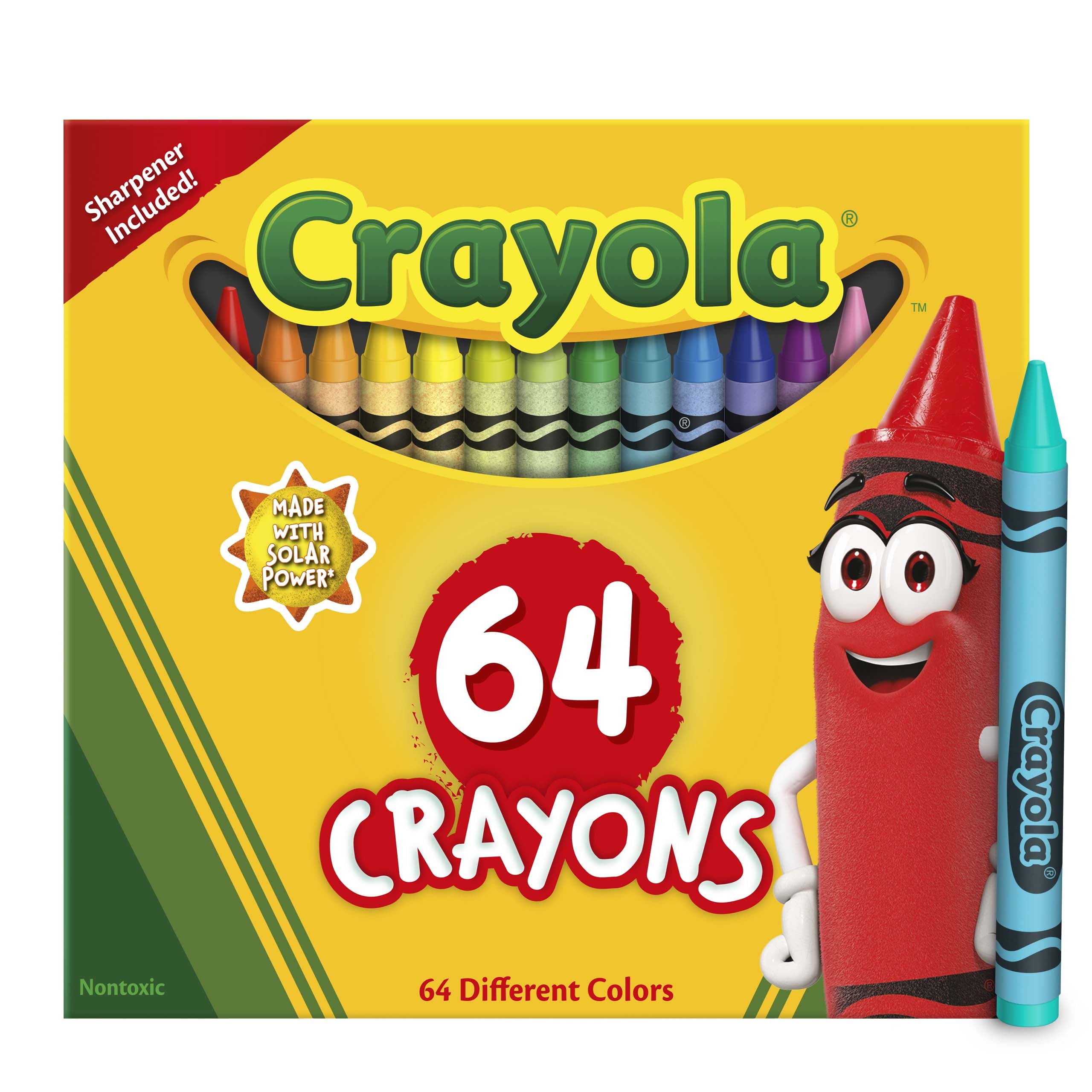Crayola Crayons with Sharpener 64 Ct Arts Craft Supplies Cl…